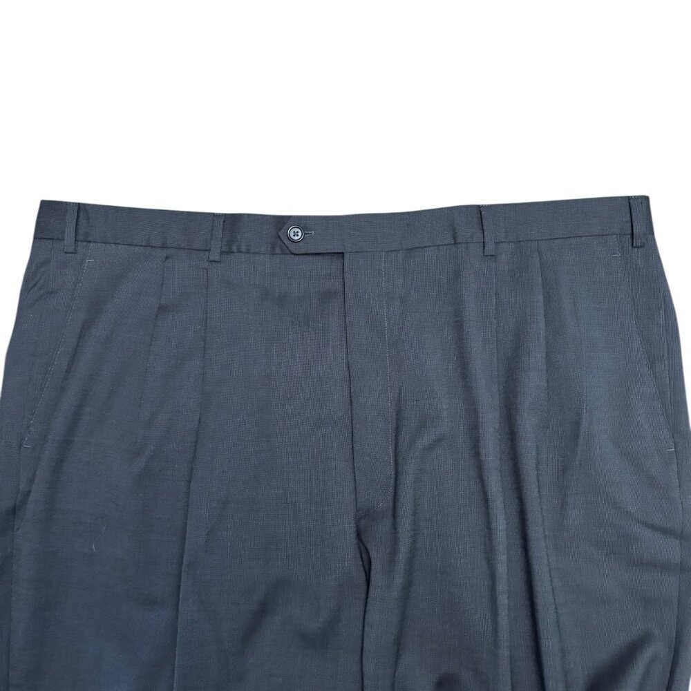 PAUL FREDRICK 100% Virgin Wool Dress Pants NWOT Made in Italy Pleated Mens Sz 44 - Picture 3 of 6
